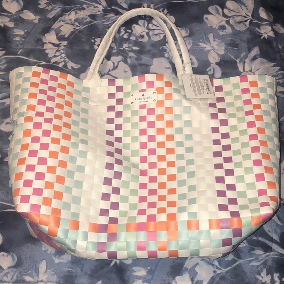 kate spade Handbags - NWT  Kate Spade ♠️  big multi color woven tote